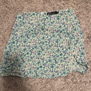 Motel Rocks Floral Skirt - Blue and Pink